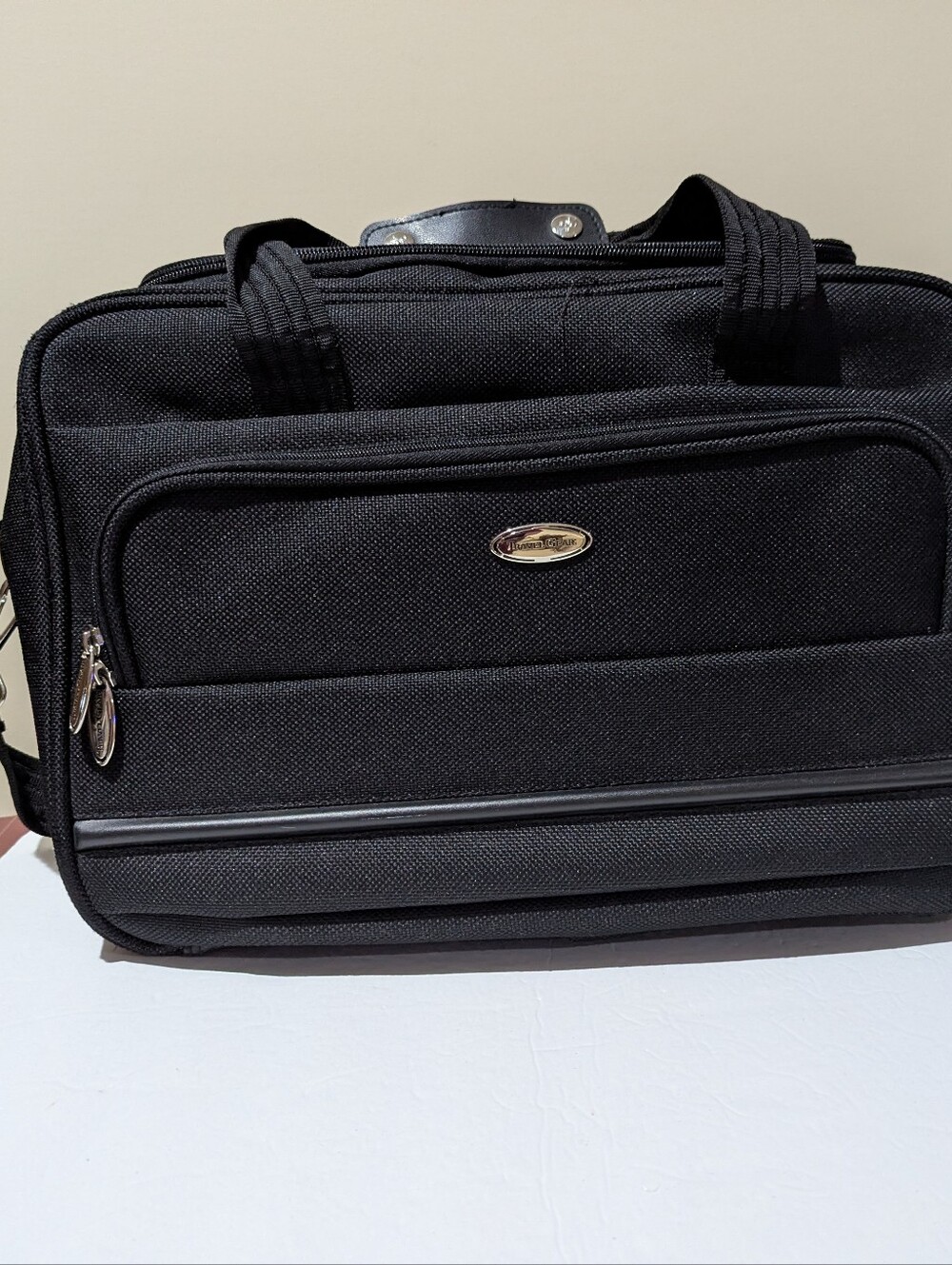 Black Case By " Travel Gear", Bag  16"X10"X9" With Adjustable Strap